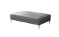 Hearn Grey Leather Ottoman