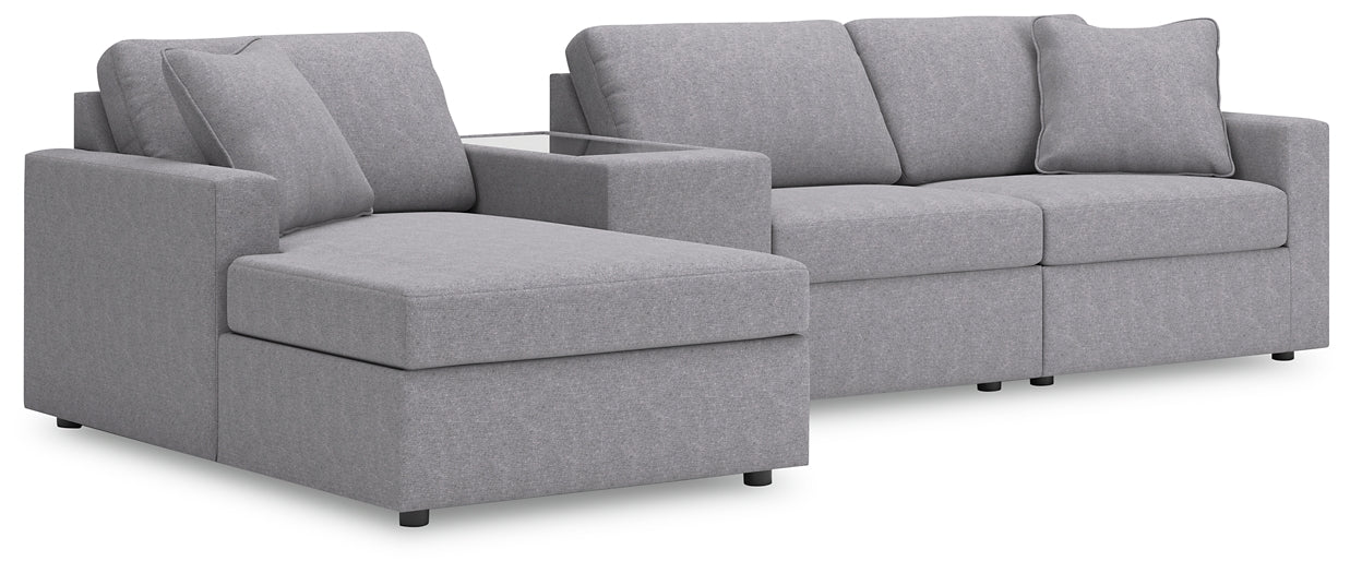 Modmax 4-Piece Sectional with Chaise and Storage Console