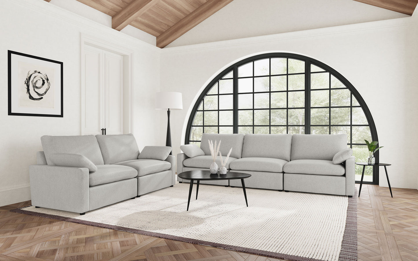 Collins Modular Power Loveseat Grey