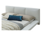 Lanide Modern White Low Profile King Bed Frame