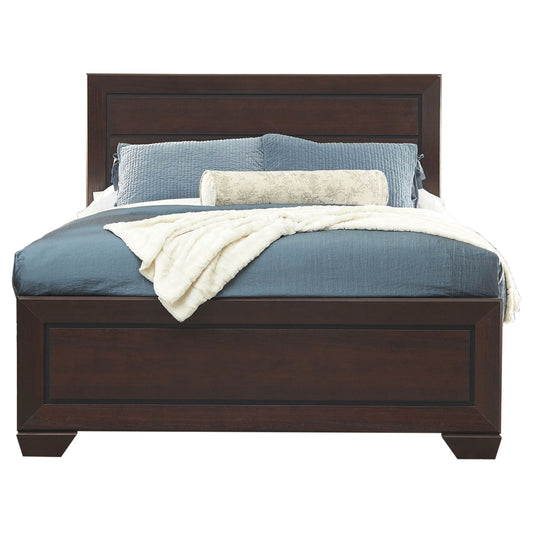 Kauffman Wood Eastern King Panel Bed Dark Cocoa