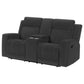 Brentwood Upholstered Reclining Loveseat Dark Charcoal