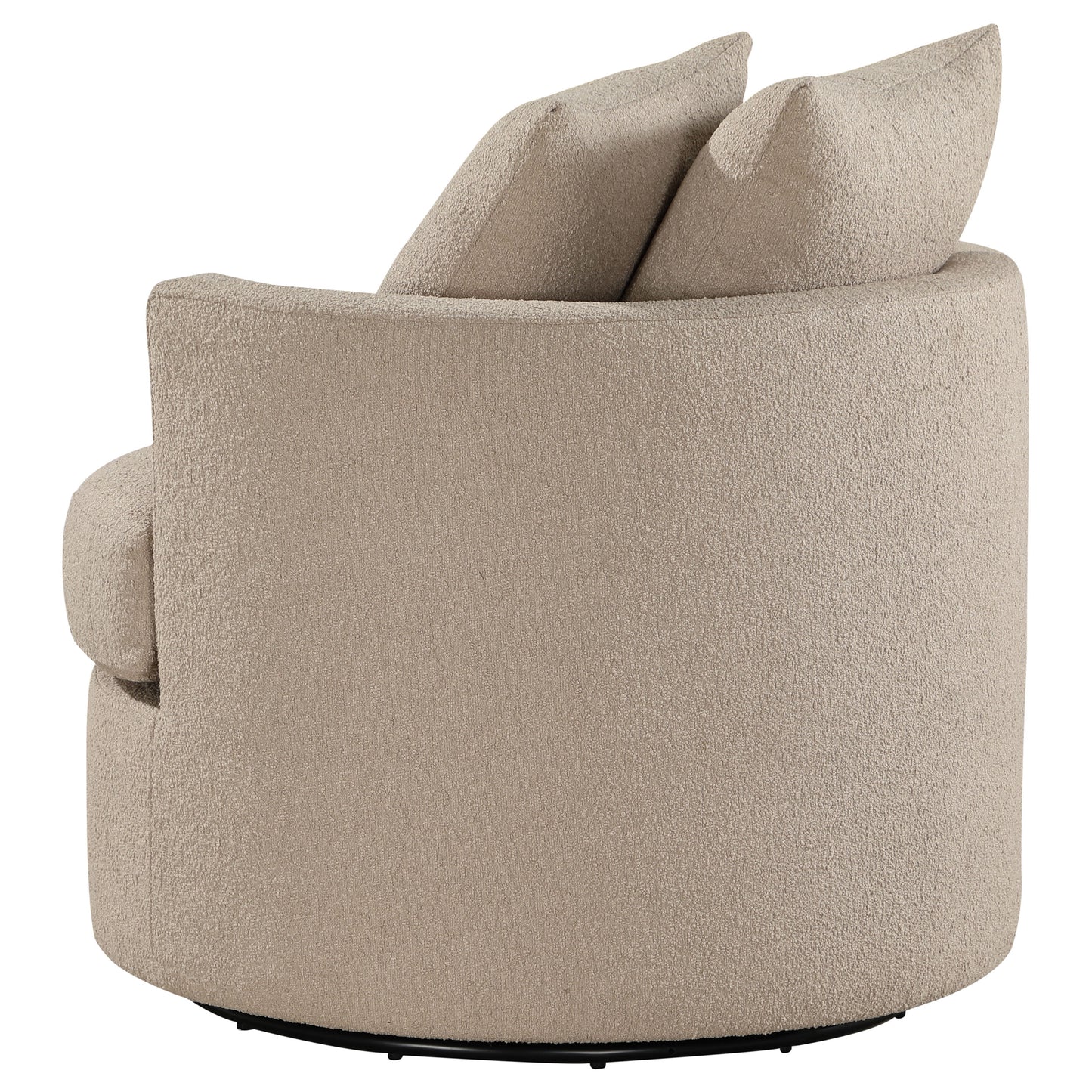 Debbie Upholstered Swivel Accent Chair Camel