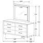 Jessica 6-drawer Dresser with Mirror Cappuccino