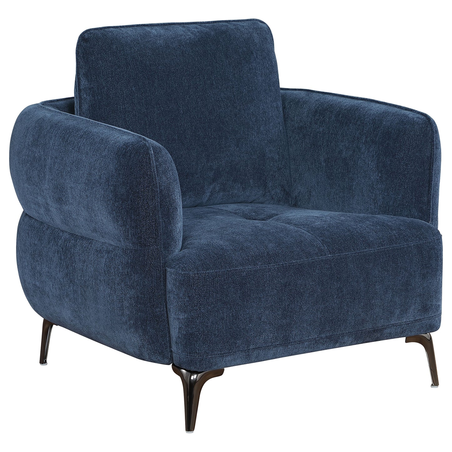 Lively 3-piece Chenille Upholstered Sofa Set Blue