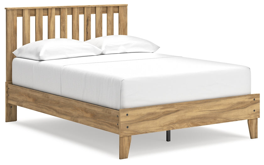 Bermacy Full Platform Panel Bed with Dresser and Nightstand