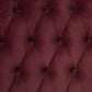 Devon 57-inch Upholstered Queen Panel Bed Wine Red