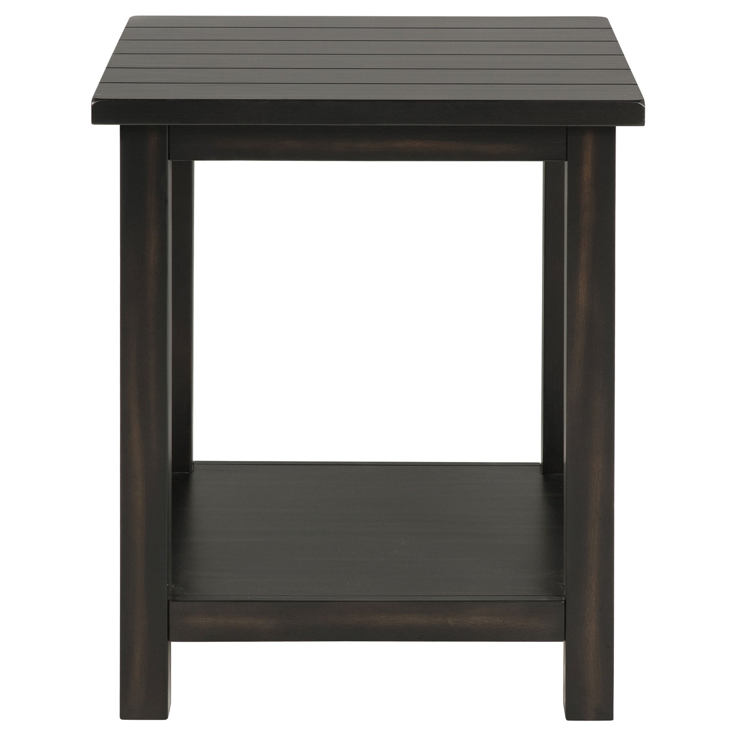 Payne Wood End Table with Shelf Java