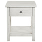 Payne 1-drawer Wood End Table with Shelf White