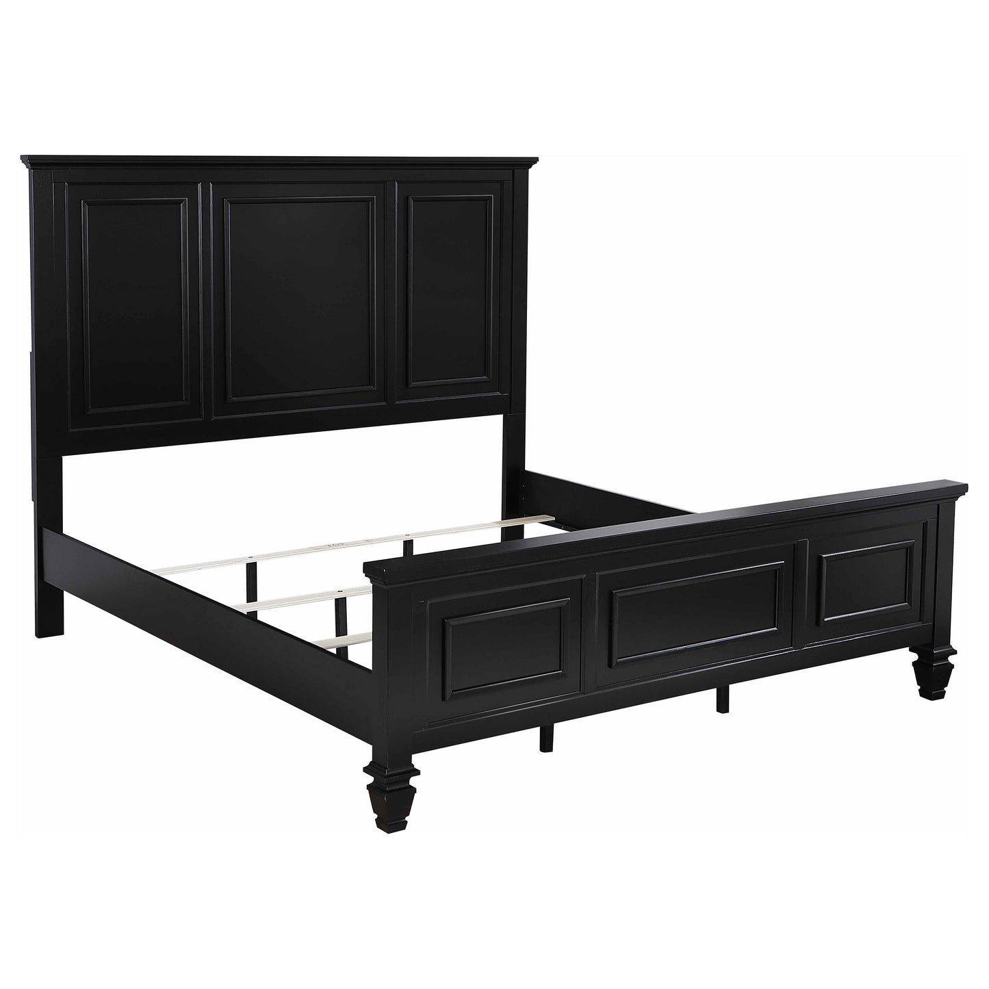 Sandy Beach 63-inch Eastern King Wood Panel Bed Black