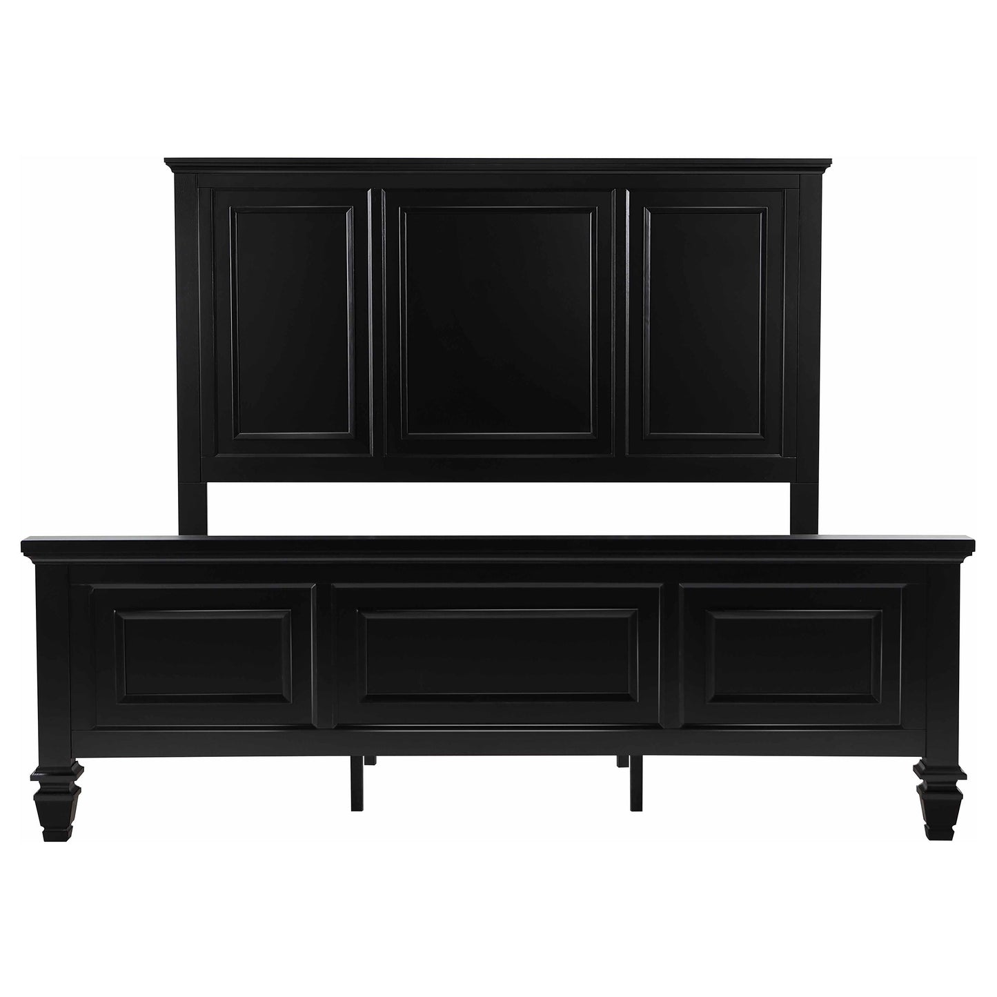 Sandy Beach 63-inch Eastern King Wood Panel Bed Black