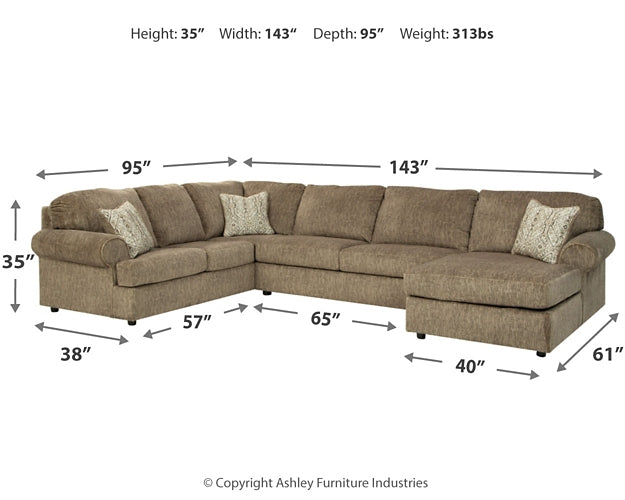 Hoylake 3-Piece Sectional with Ottoman