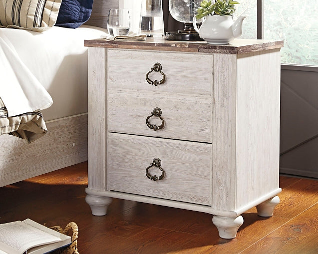 Willowton Twin Panel Bed with Nightstand