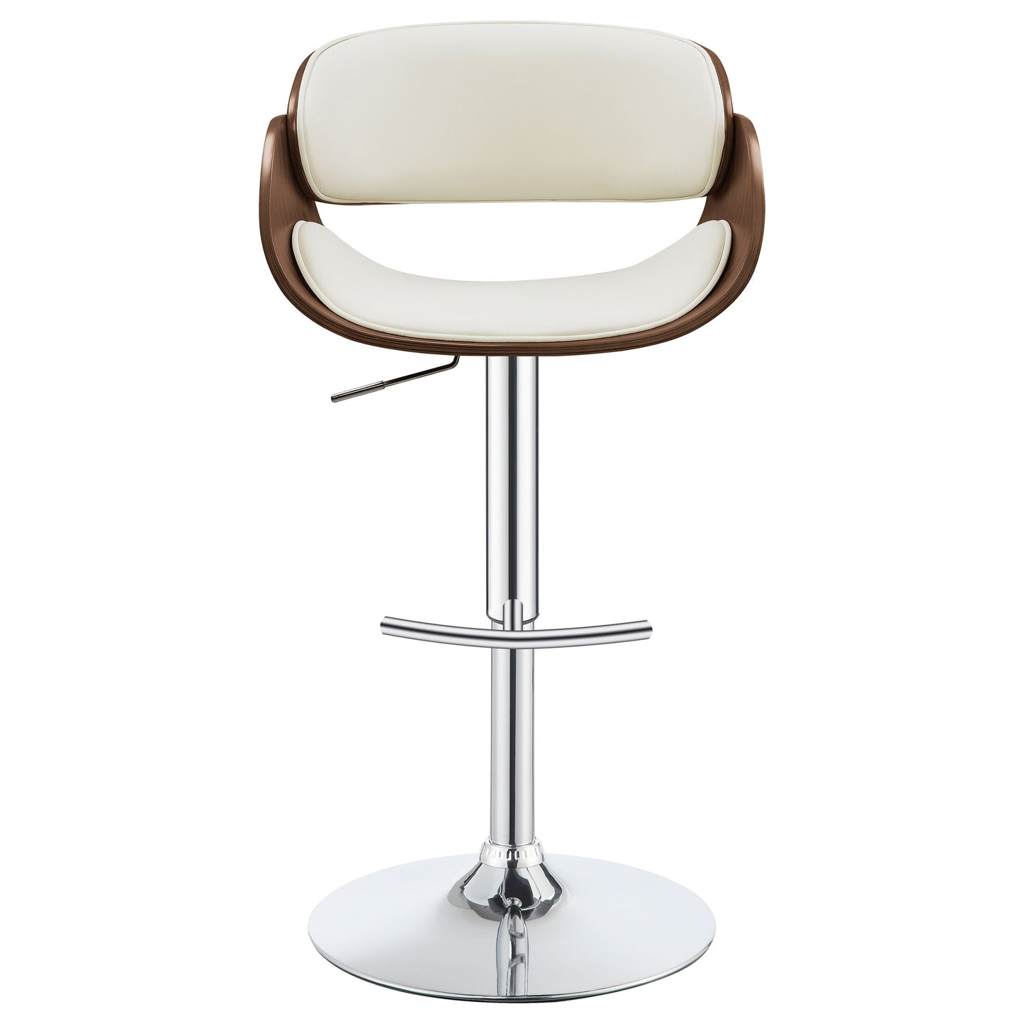 Dana Adjustable Bar Stool Ecru and Chrome