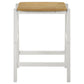 Edgeworth Wood Backless Counter Stool White (Set of 2)