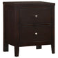 Carlton 2-drawer Nightstand Cappuccino