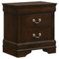 Louis Philippe 2-drawer Nightstand Cappuccino