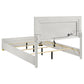 Marceline Wood Full LED Panel Bed White