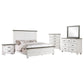 Lilith 5-piece Queen Bedroom Set Distressed White