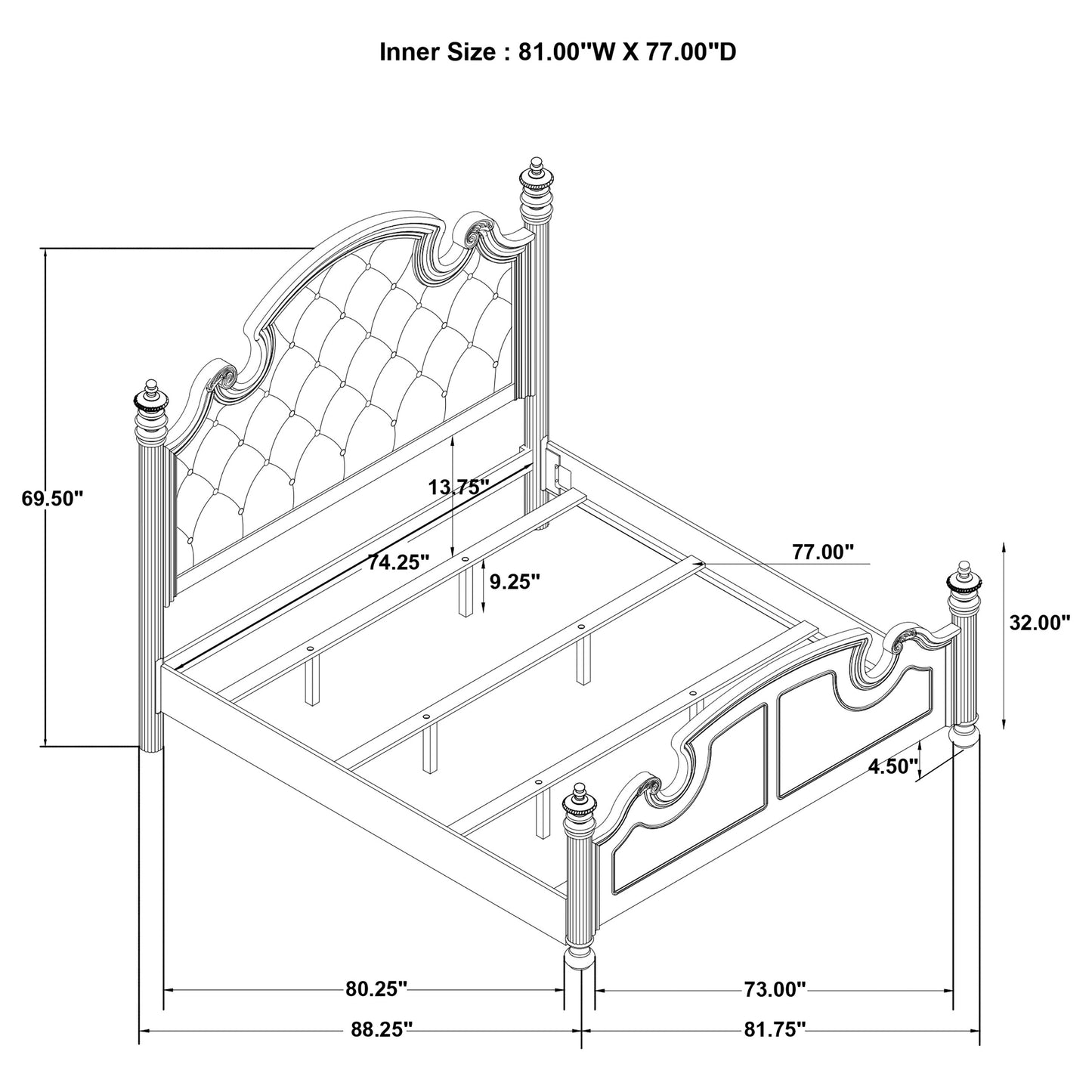 Celina 5-piece Eastern King Bedroom Set Black