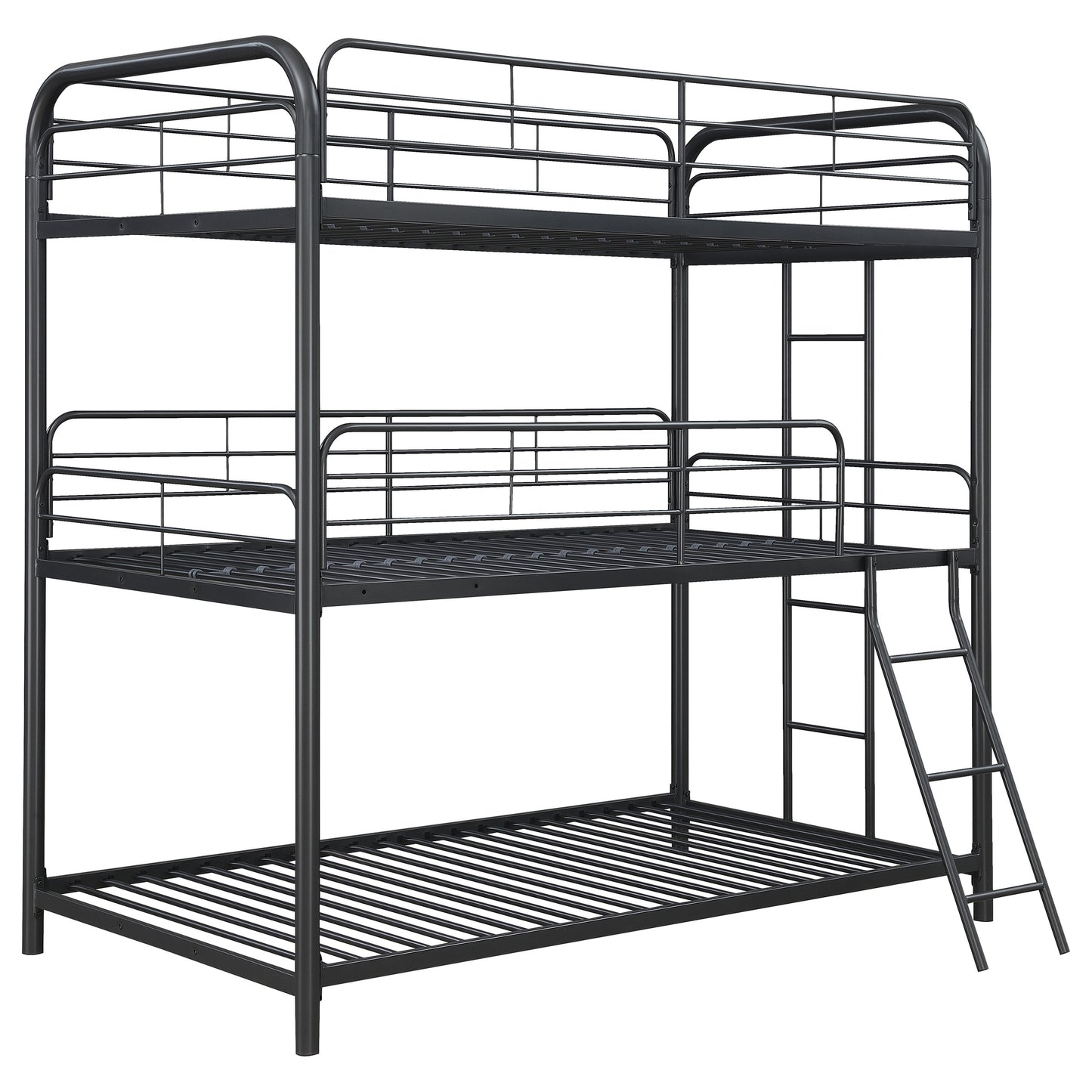 Garner Metal Twin Triple Bunk Bed Gunmetal