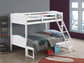 Arlo Wood Twin Over Full Bunk Bed White