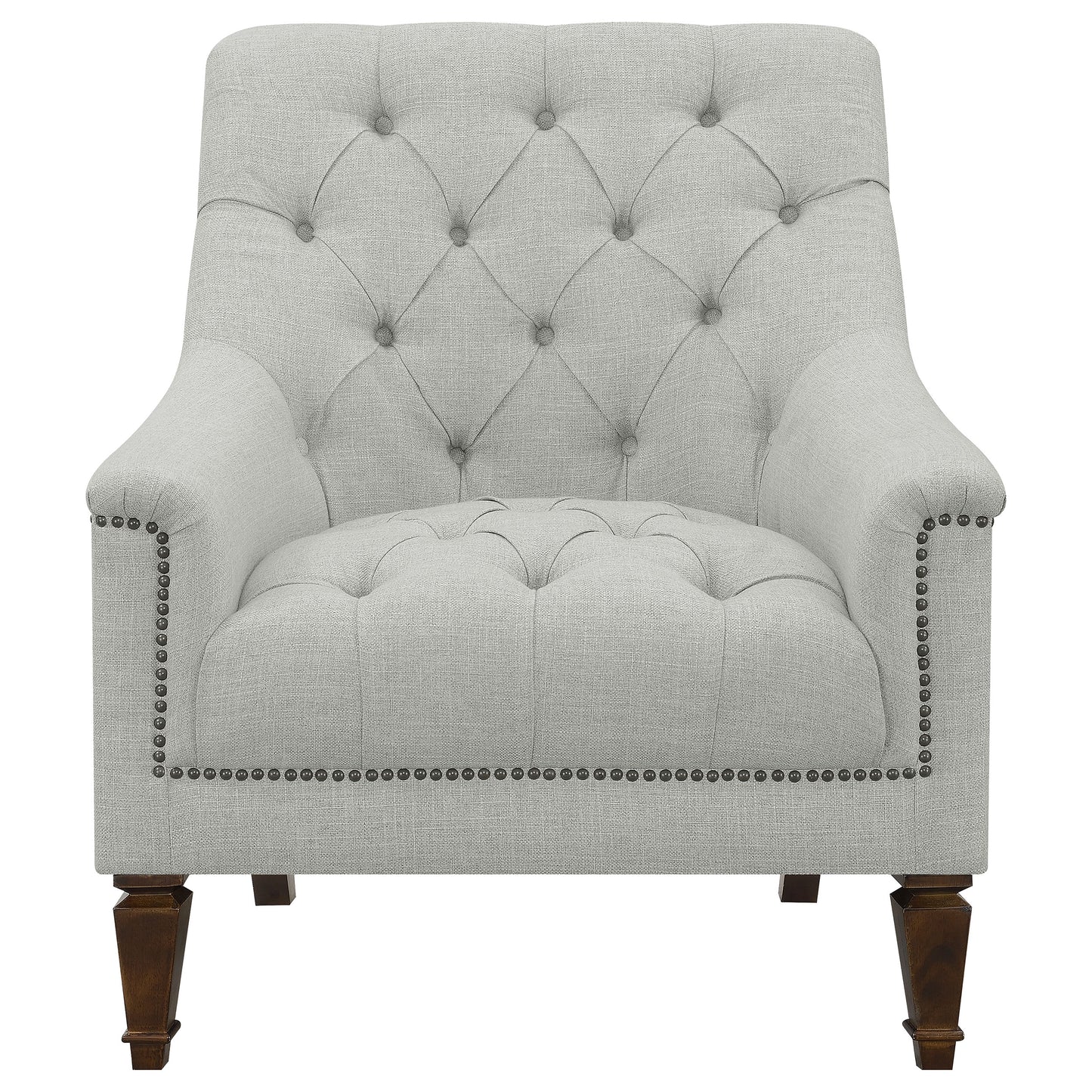 Avonlea Fabric Upholstered Sloped Arm Chair Grey Fabric