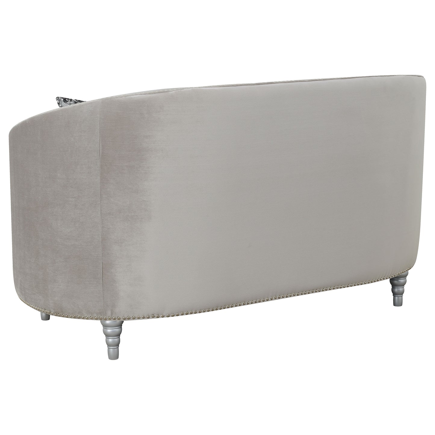 Avonlea Upholstered Sloped Arm Sofa Grey Velvet