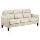 Jonah 2-piece Upholstered Track Arm Sofa Set Ivory