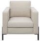 Tilly Upholstered Track Arm Accent Chair Oatmeal