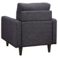 Watsonville Upholstered Track Arm Tufted Accent Chair Grey