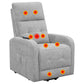 Howie Upholstered Power Lift Massage Chair Grey