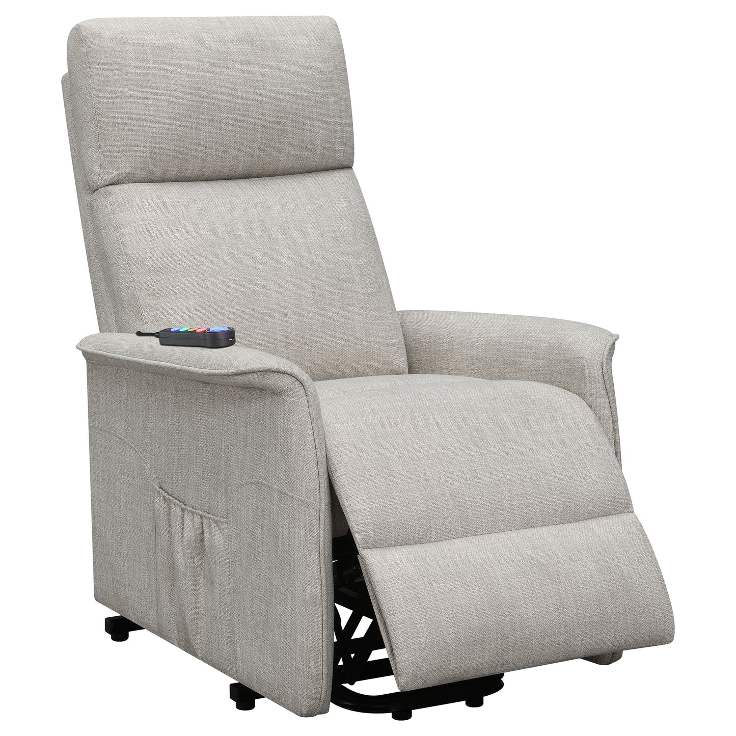 Herrera Upholstered Power Lift Massage Chair Beige