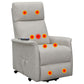 Herrera Upholstered Power Lift Massage Chair Beige