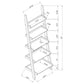 Colella 72-inch 5-shelf Ladder Bookshelf Cappuccino