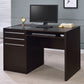 Halston 47-inch 2-drawer Office Desk with Cabinet Cappuccino