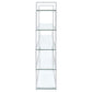 Elmer 63-inch 5-shelf Bookshelf Clear and Chrome