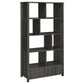 Dylan 68-inch 4-shelf Storage Bookshelf Weathered Grey