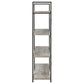 Cole 55-inch 4-shelf Bookshelf Grey Driftwood and Gunmetal